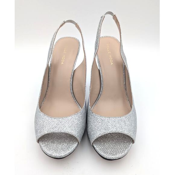 Pelle Moda Rima Metallic Sling Back Pump Women's Silver Size US9M EU40 - Picture 4 of 8